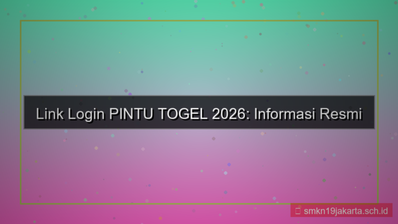 PINTU TOGEL link login aktif 2026