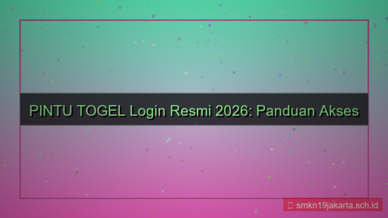 tampilan PINTU TOGEL link login resmi 2026