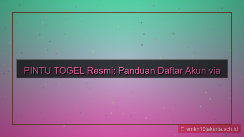 PINTU TOGEL link whatsapp daftar
