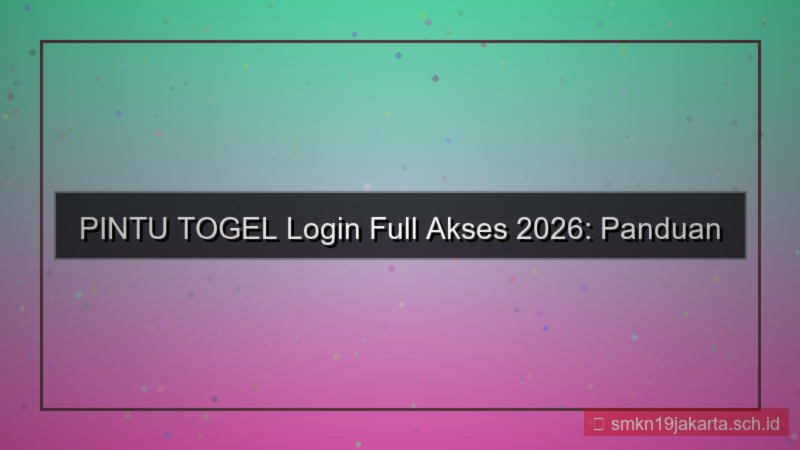 ilustrasi PINTU TOGEL login full akses 2026