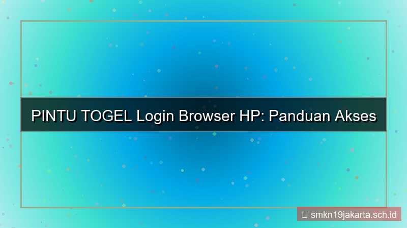 visual PINTU TOGEL login melalui browser hp