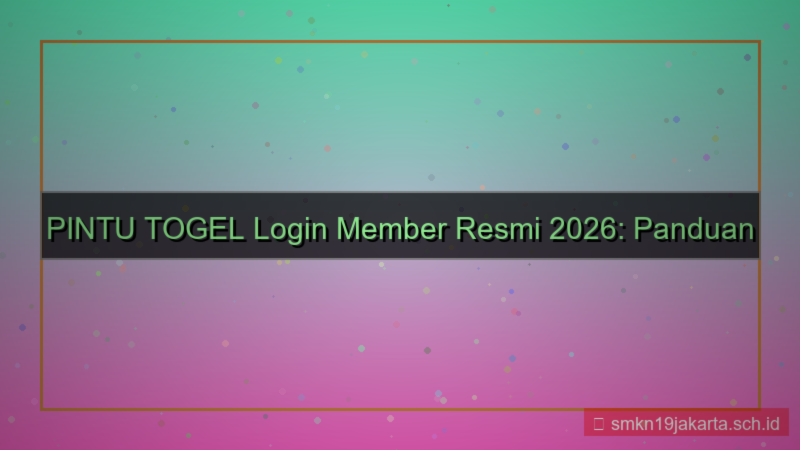 PINTU TOGEL login member resmi 2026