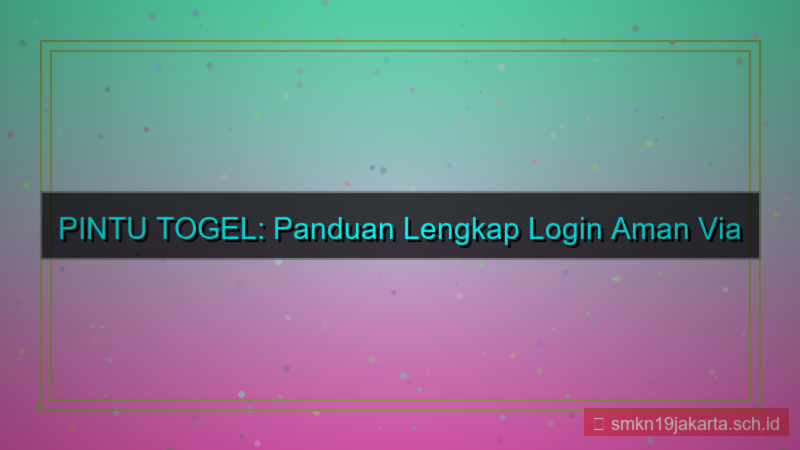 PINTU TOGEL login via email