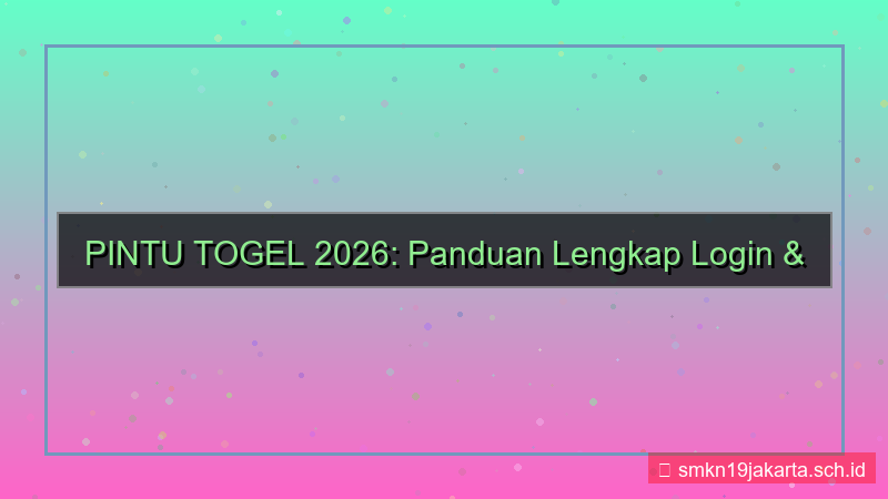 visual PINTU TOGEL portal login dan daftar 2026