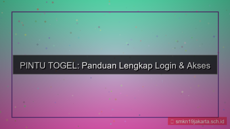 PINTU TOGEL poster panduan login