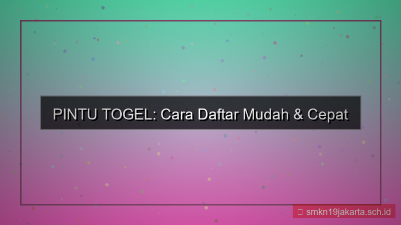 PINTU TOGEL registrasi via whatsapp