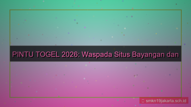 PINTU TOGEL situs bayangan 2026