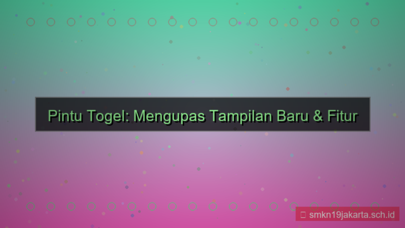 gambar PINTU TOGEL tampilan baru 2026