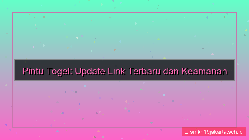 konten PINTU TOGEL update link terbaru 2026