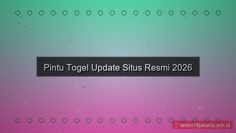 desain PINTU TOGEL update situs resmi 2026
