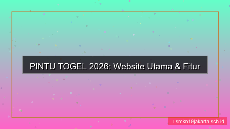 desain PINTU TOGEL website utama pintutogel 2026