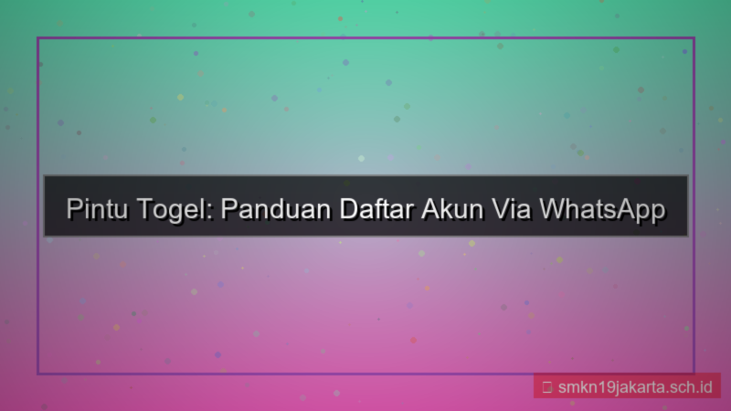 visual PINTU TOGEL whatsapp otp daftar
