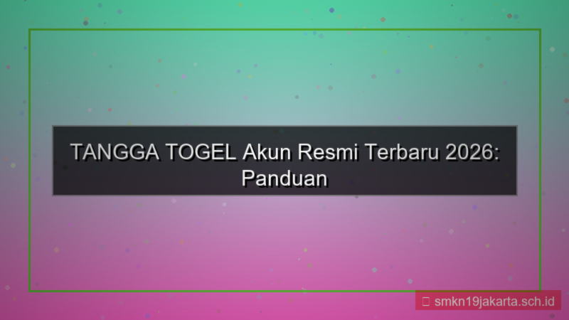 gambar TANGGA TOGEL akun resmi terbaru 2026