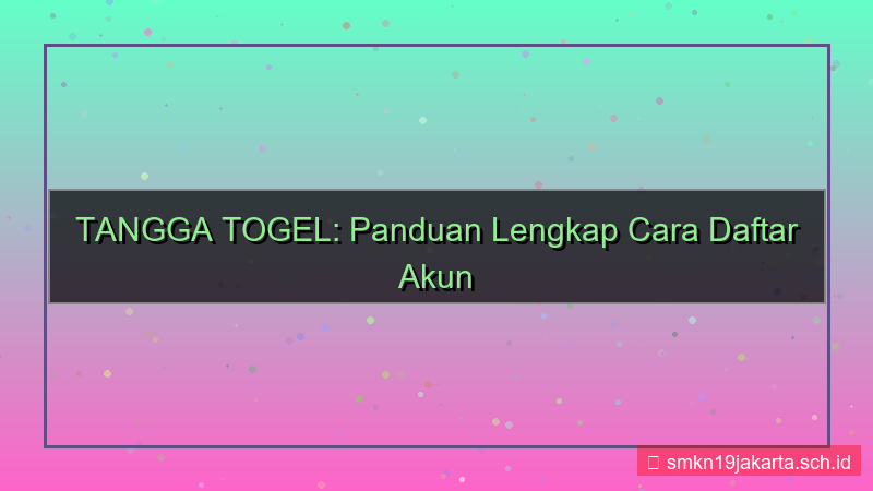 gambar TANGGA TOGEL cara daftar pakai hp