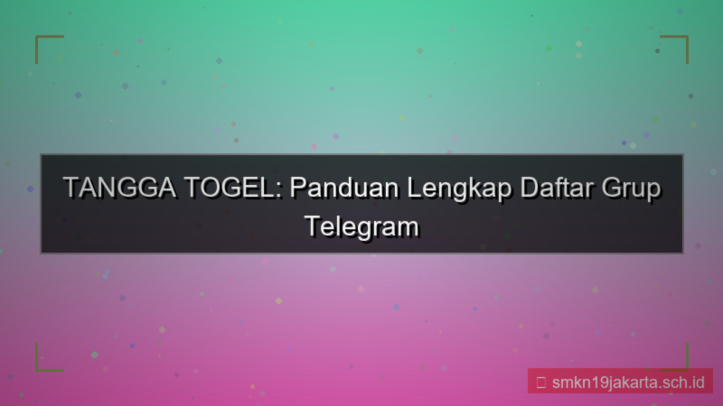 ilustrasi TANGGA TOGEL grup telegram daftar