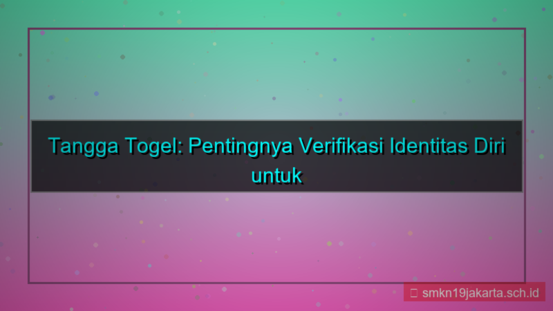 gambar TANGGA TOGEL identitas diri daftar