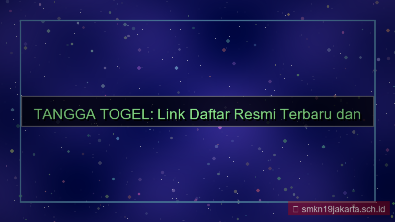 desain TANGGA TOGEL link daftar resmi terbaru