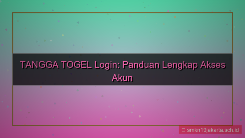 tampilan TANGGA TOGEL login dengan akun aktif 2026