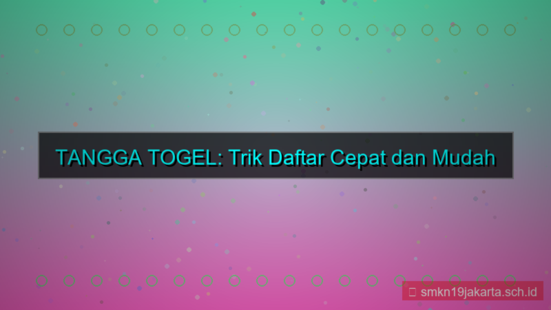gambar TANGGA TOGEL trik daftar cepat