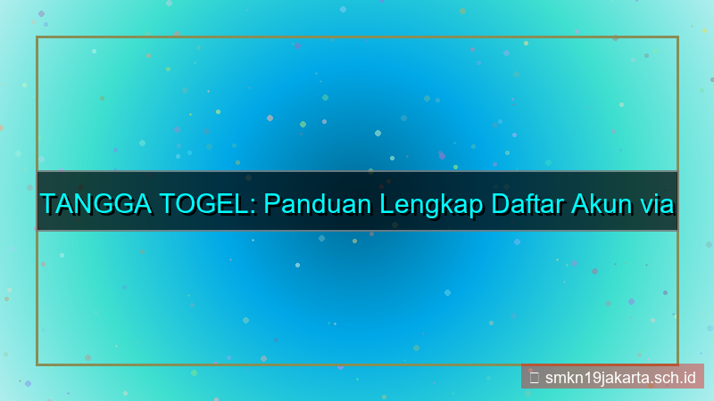 ilustrasi TANGGA TOGEL tutorial video daftar
