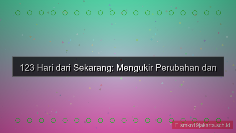 123 hari dari sekarang