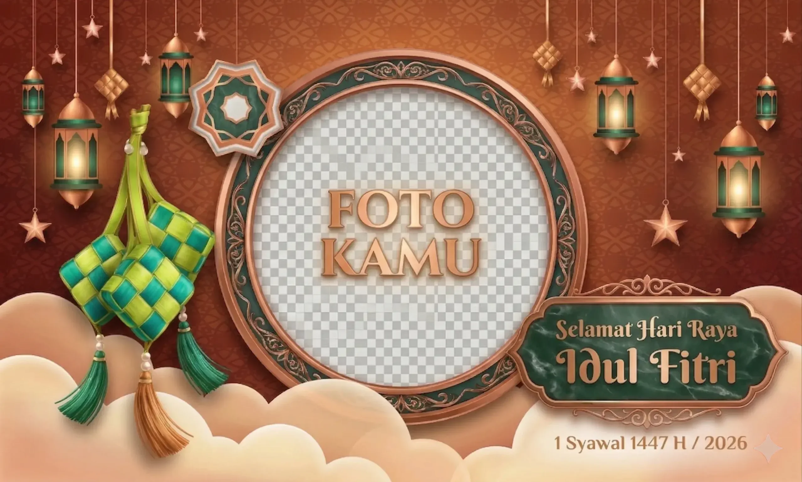 50 Twibbon Idul Fitri 1447 H