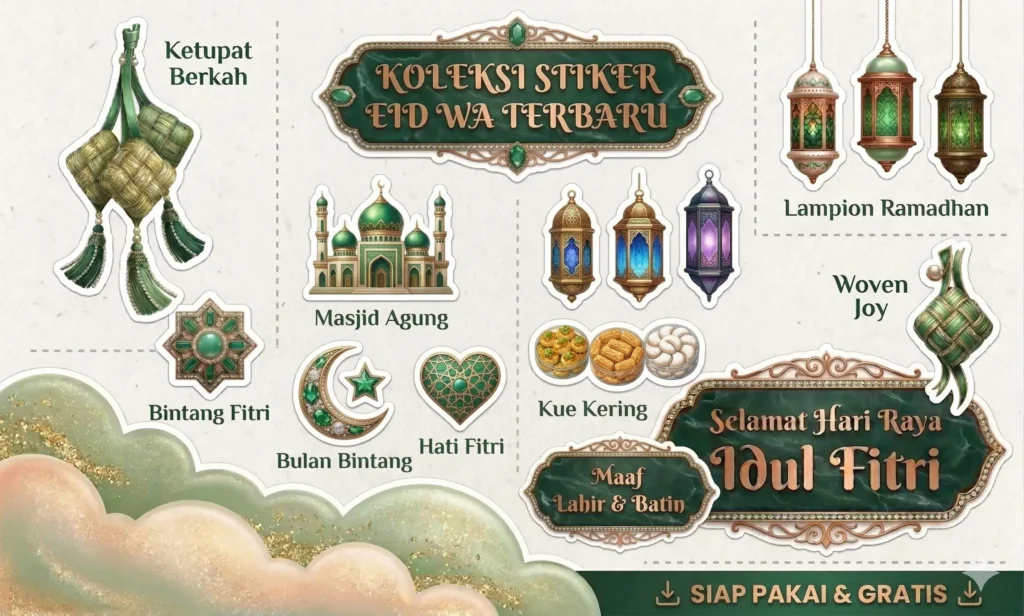 Kelebihan Koleksi Stiker Lebaran WA Premium Gratis