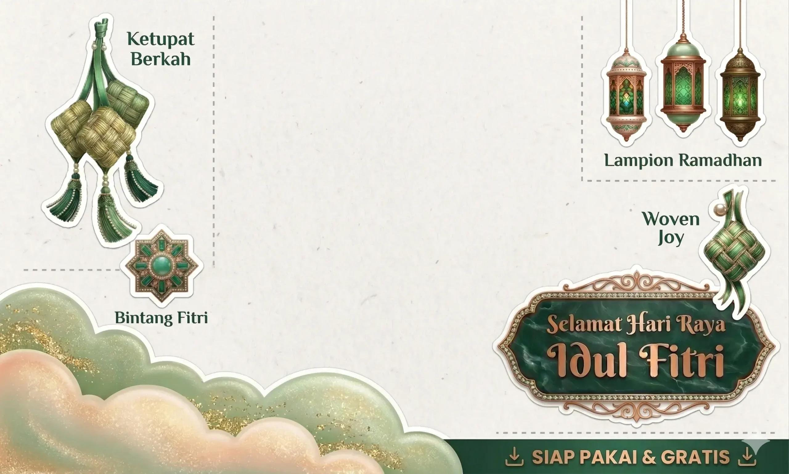 Stiker Hari Raya Idul Fitri WA Gratis