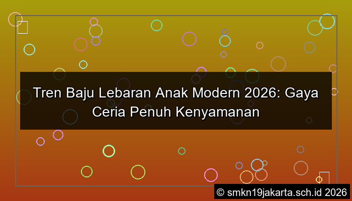 baju lebaran anak modern