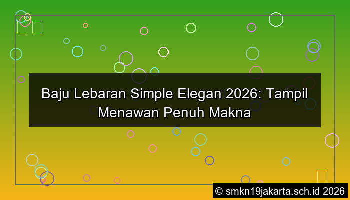gambar baju lebaran simple elegan