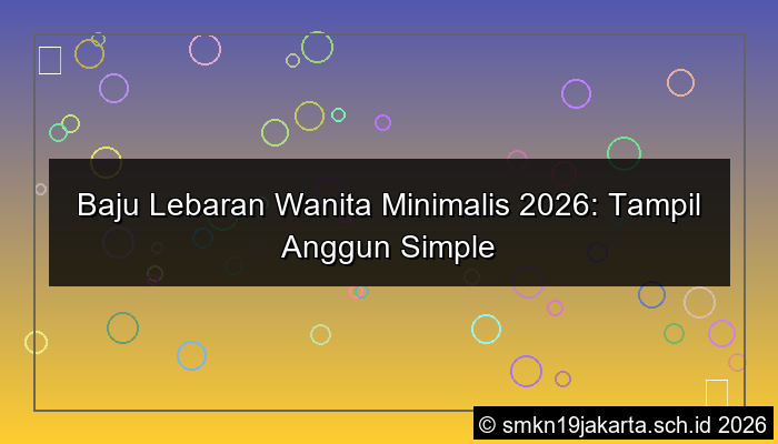 baju lebaran wanita minimalis