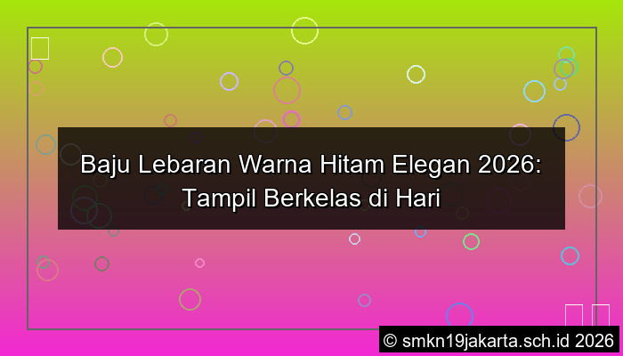 ilustrasi baju lebaran warna hitam elegan