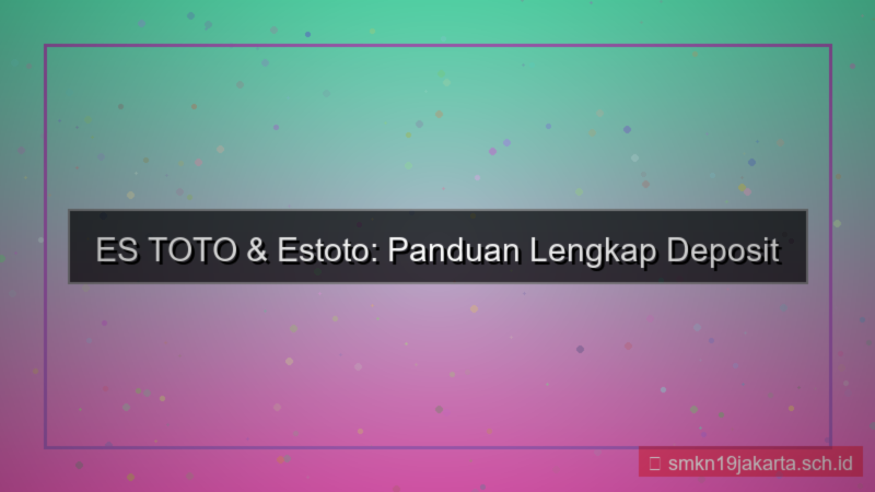 ES TOTO crypto deposit estoto