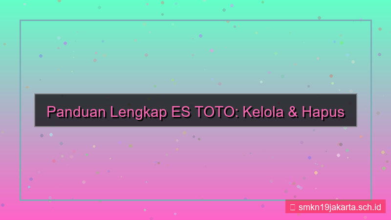 ilustrasi ES TOTO hapus perangkat login