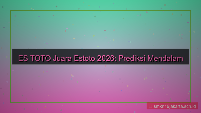 visual ES TOTO juara estoto 2026