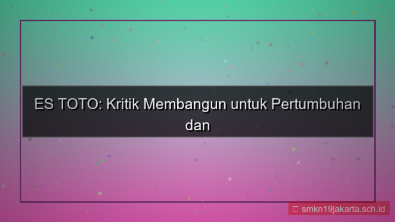 desain ES TOTO kritik membangun estoto
