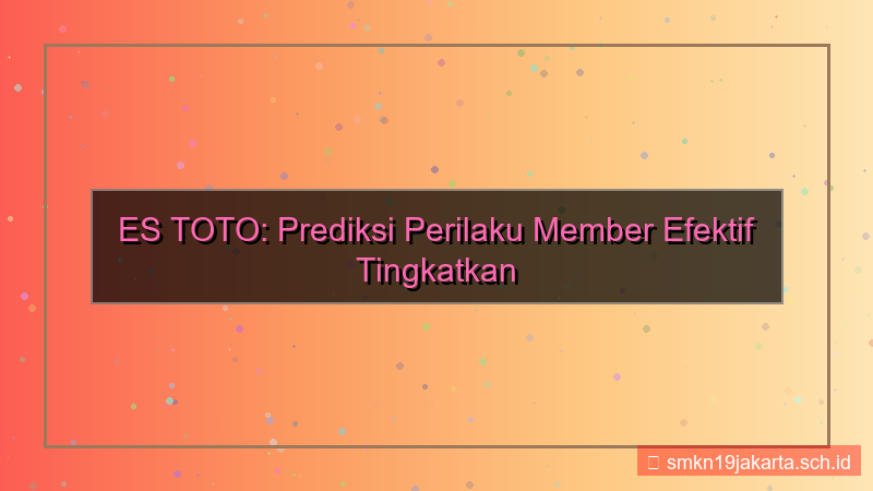 visual ES TOTO prediksi perilaku member