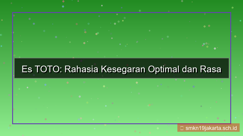 ES TOTO terima kasih estoto