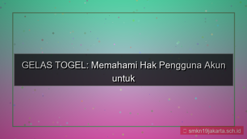 visual GELAS TOGEL hak pengguna akun