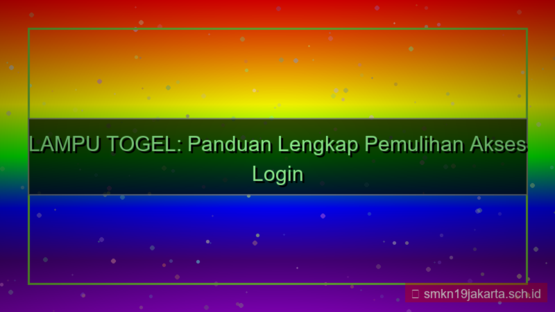 visual LAMPU TOGEL disaster recovery login