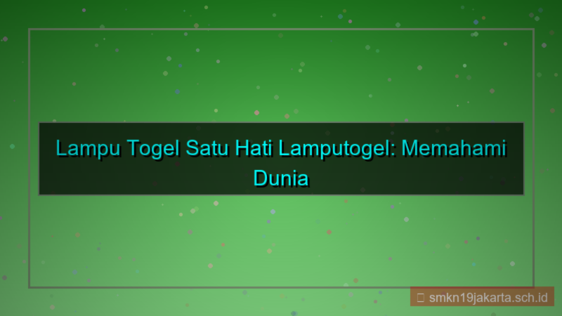 desain LAMPU TOGEL satu hati lamputogel
