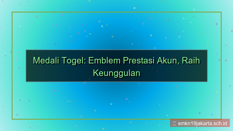 visual MEDALI TOGEL emblem prestasi akun