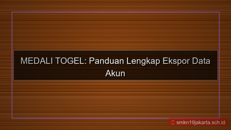 gambar MEDALI TOGEL export data akun