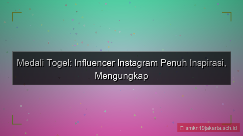 tampilan MEDALI TOGEL instagram influencer medalitogel