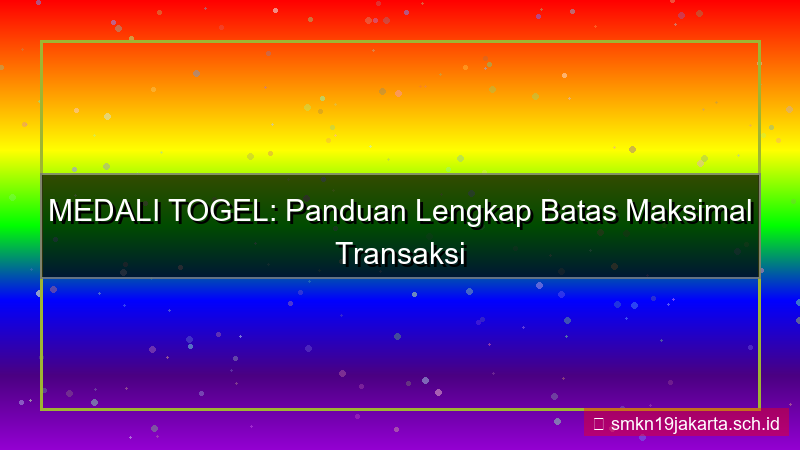 ilustrasi MEDALI TOGEL maksimal transaksi akun