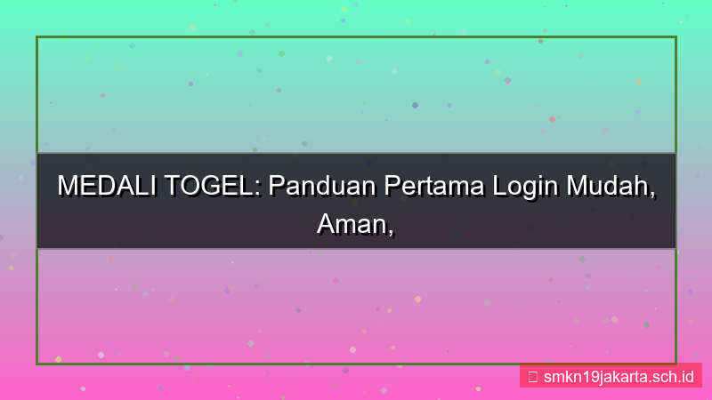 tampilan MEDALI TOGEL panduan pertama login