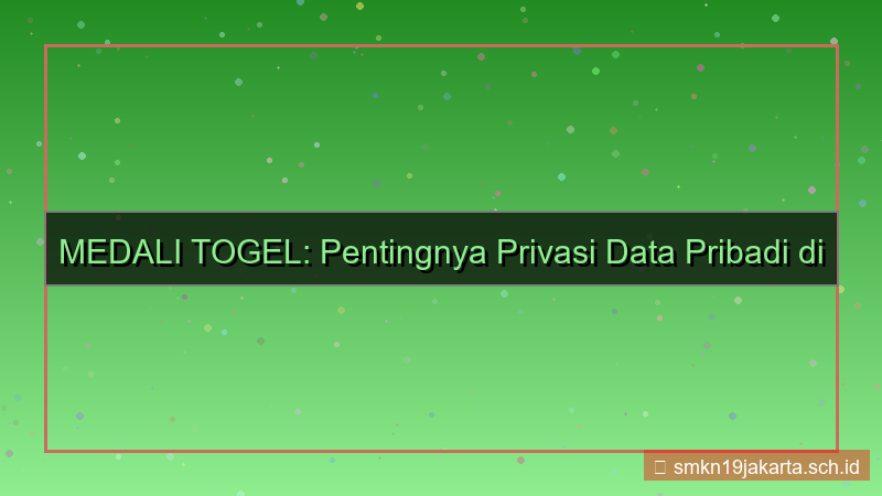 visual MEDALI TOGEL privasi data pribadi
