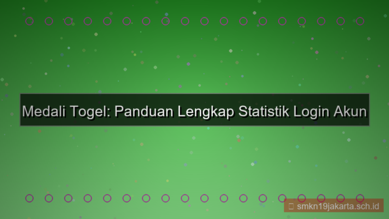 ilustrasi MEDALI TOGEL statistik login akun