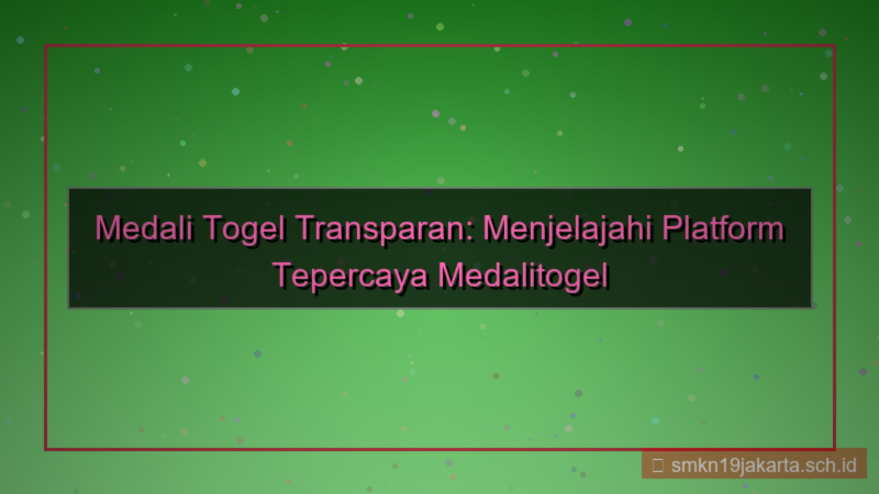 desain MEDALI TOGEL transparan medalitogel