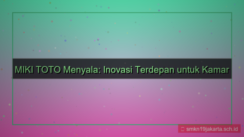 tampilan MIKI TOTO menyala mikitoto